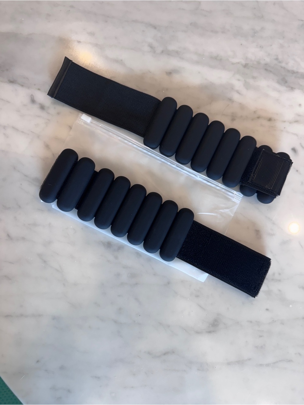 Adjustable Black 1 Pound Ankle/Wrist Straps - Pair